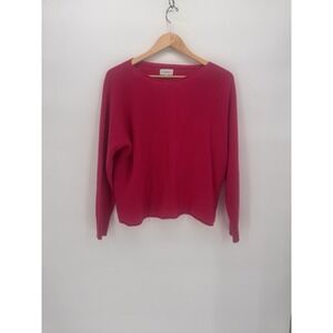 Bianco & Blu Sweater Pullover Size S Cashmere Silk Wool Blend Pink Crew Italy